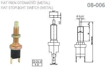 AKSA FREN MÜŞÜRÜ METAL FIAT DKŞ M.131 ürün görseli 1