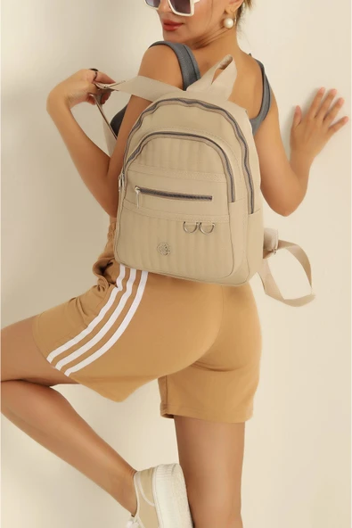 FHD BAGS Saten, Kapitone, Su Geçirmez, Çok Bölmeli, Trend Önerisi, Sırt Çantası, Yürüyüş Çantası ürün görseli 1