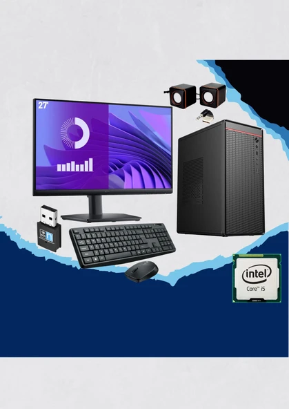 DAGMOR BN2015030 İNTEL İ5 2GEN 8GB RAM 120GB SSD 27'' EKRAN FULL SET MASAÜSTÜ BİLGİSAYAR ürün görseli 1