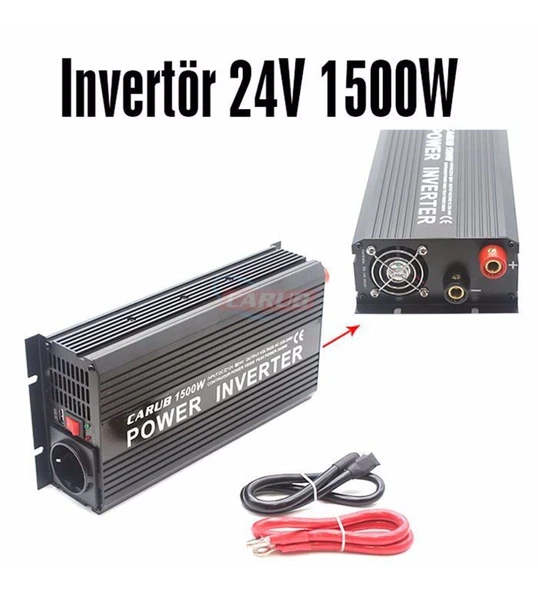 CARUB INVERTÖR 24V 1500W 220V YÜKSELTİC+ USB ÇIKIŞ ürün görseli 1