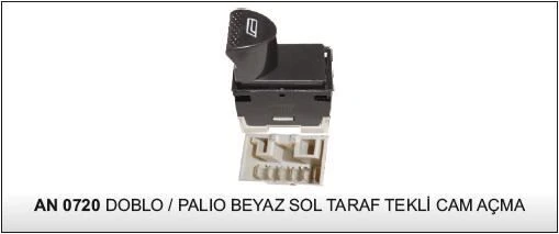 DODO ANAHTAR CAM AÇMA DOBLO/PALIO/ALBEA TEK BEYAZ SOL 25175 - AN210 - AN0720 ürün görseli 1