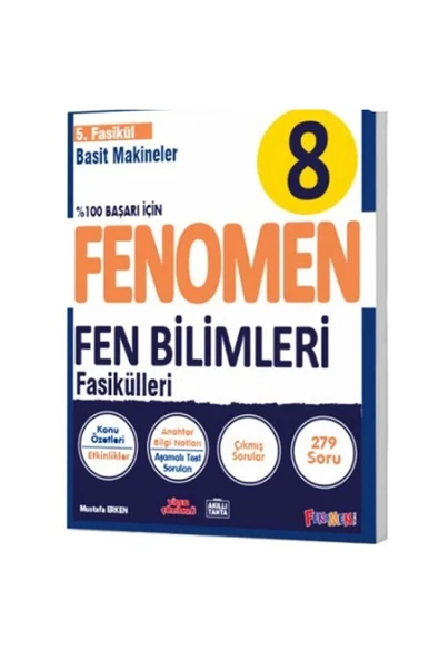 FENOMEN 8. SINIF FEN BİLİMLERİ 5. FASİKÜL - BASİT MAKİNELER ürün görseli 1