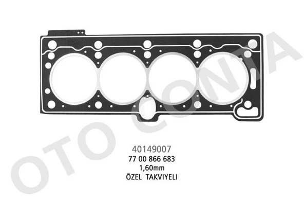 OTOCONTA SILINDIR KAPAK CONTASI (1.40 MM LPGLI ARAÇLAR ÖZEL TAKVIYELI) RENAULT MEGANE KANGOO 1.4 1.6 8V K7J-700-701-K7M 702-710 ürün görseli 1