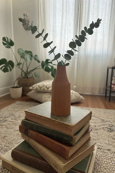 Ahşap Vazo Yasmin Küçük 16 Cm - Resim 3