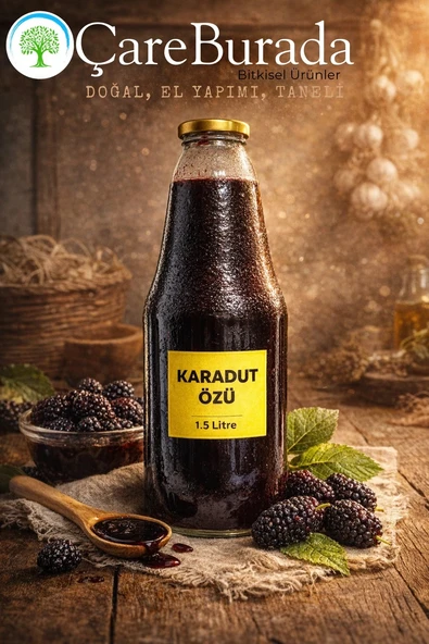 Doğal Taneli Karadut Özü 1.5 Litre ( El yapımı ) ürün görseli 1