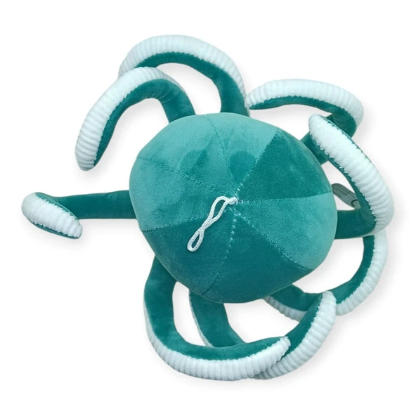 Peluş Sevimli Ahtapot 30 cm - Yeşil - Resim 3