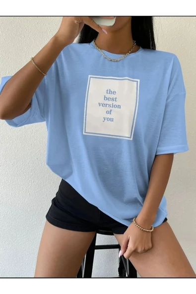 The Best Version Printed Oversize Unisex T-shirt ürün görseli 1