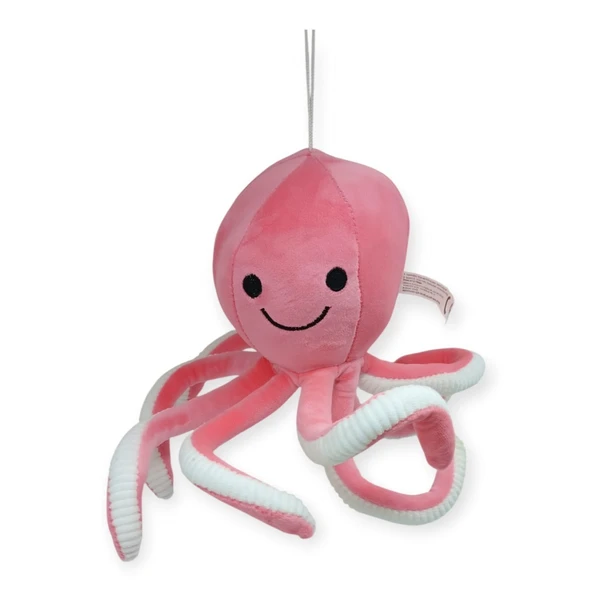 Peluş Sevimli Ahtapot 30 cm - Pembe - Resim 3