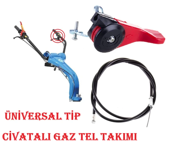 DALAZ,AYKA RZ 320 ÇAPA MAKİNASI UYUMLU GAZ KOLU,GAZ TELİ TAKIM,SIKTIRMALI ürün görseli 1