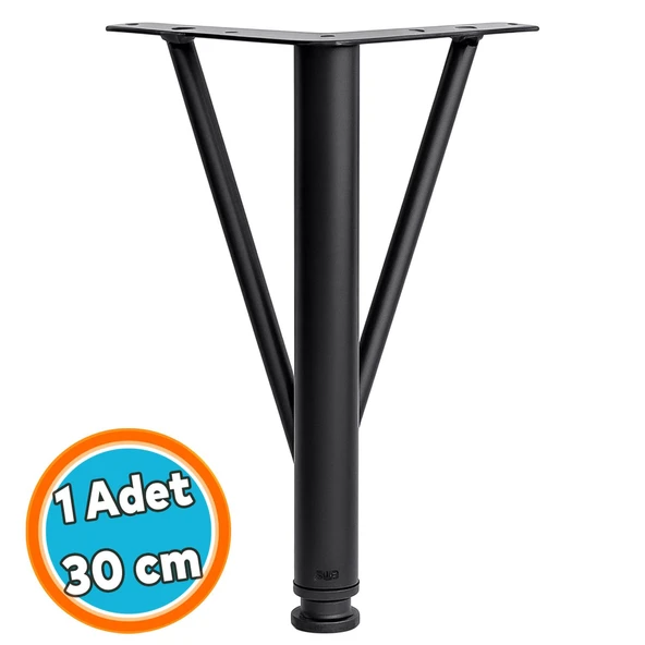 Mobilya Ayağı Modern Koltuk Kanepe Dayanıklı Tv Ünitesi Ayağı Ayakları Siyah Metal 30 cm ürün görseli 1