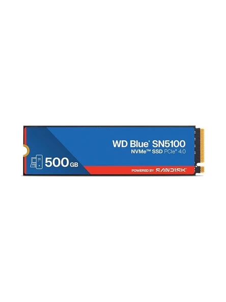 Western Digital Blue SN5100 500GB 6600mb/s 5600mb/s M2 WDS500G5B0E PCI-Express 4.0 M.2 SSD ürün görseli 1