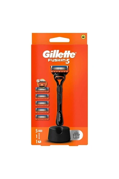 Gillette Fusion5 Tıraş Makinesi ve Yedek Bıçağı 5'li + Tıraş Bıçağı Standı ürün görseli 1