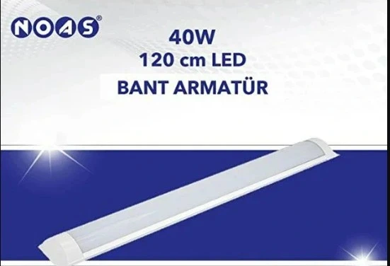 NOAS 120cm 40w Yatay Led Bant Armatür BEYAZ 6500k IP20 220V ürün görseli 1