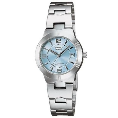 Casio LTP-1241D-2ADF Quartz Çelik Gri Mavi Kadran 25 mm Kadın Kol Saati ürün görseli 1