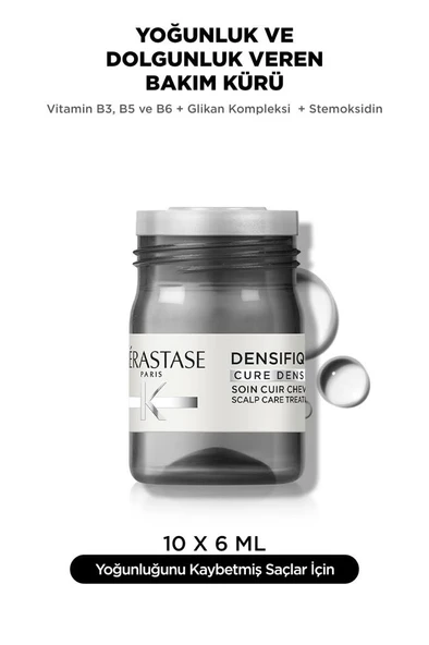 Kerastase Densifique Saç Yoğunluğu Artıran Saç Derisi Bakım Kürü 10*6m ürün görseli 1