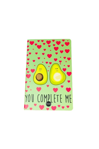 “You Complete Me” Mottolu Avakadolu Planner Planlayıcı Defter Zamansız Ajanda ürün görseli 1
