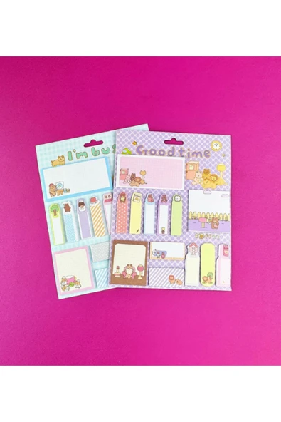 Sevimli Ayı Tasarımlı Post-It Seti - Resim 4