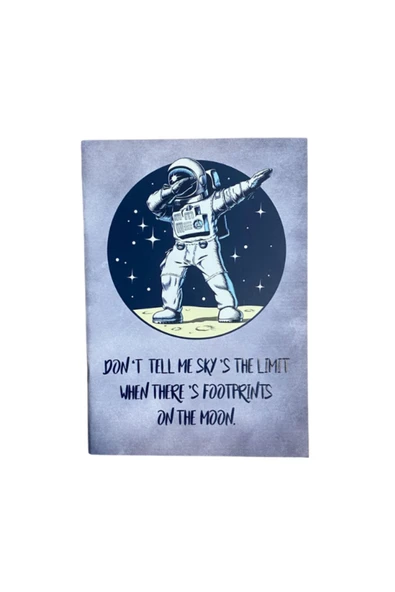 Astronot Temalı Çizgisiz Defter ürün görseli 1