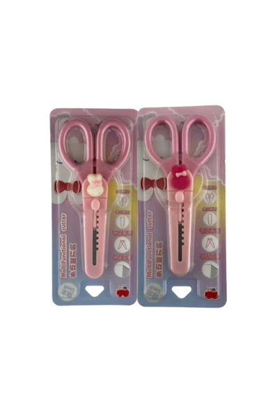 Tavşan Öğrenci Makası + Mini Maket Bıçağı 1 Adet ürün görseli 1