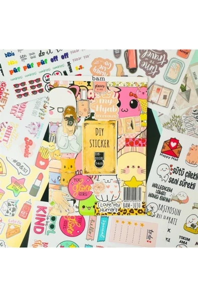My DIY Sticker Book 24 * 17 cm 16 Sayfa Özel Tasarım Rengarenk Sticker Kitabı ürün görseli 1
