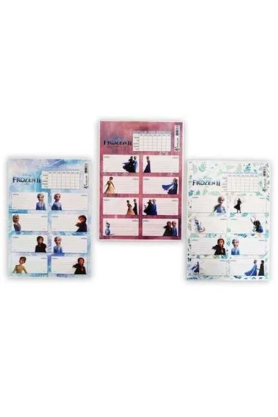 Keskin Color Frozen Iı Okul Etiketi Ders Programlı 3 Lü 220130-92 ürün görseli 1