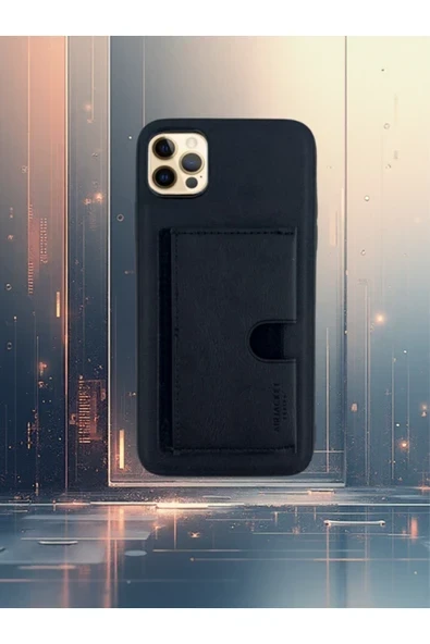 DEERDERİ Kartlıklı Tutacaklı İphone Hakiki Deri Koruyucu Kılıf Iphone 13 Pro ürün görseli 1
