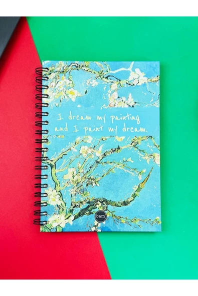 Dörtel Tedarik Van Gogh Badem Çiçeği Tasarımlı Spiralli Defter 1281 ürün görseli 1
