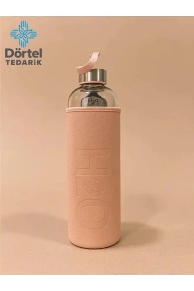 Tohana H2o Deri Kılıflı Cam Matara 500 ML ürün görseli 1