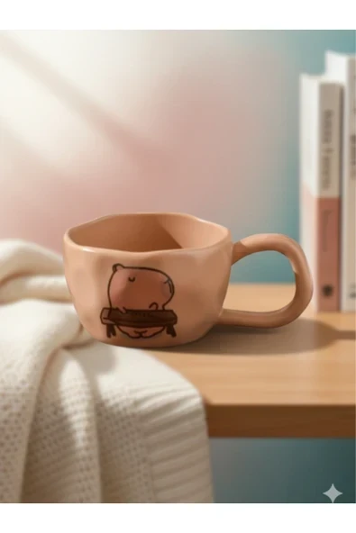 Bam Capybara Moments Temalı Seramik Kupa ürün görseli 1