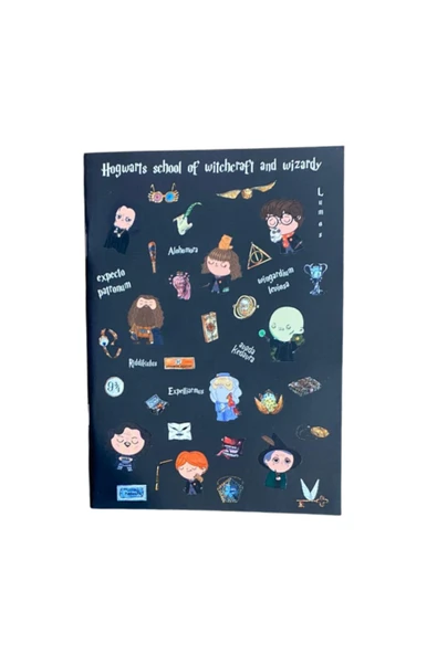 Harry Potter Hogwarts Temalı Çizgisiz Defter - Resim 2