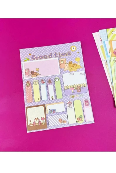 Sevimli Ayı Tasarımlı Post-It Seti - Resim 3