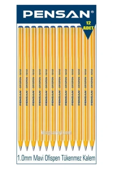Tükenmez Kalem Kapaklı Mavi Office Pen 10-10 ( 6 Adet) ürün görseli 1