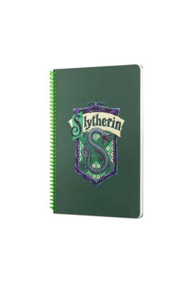 Spiralli Defter Harry Potter Slytherin Yeşil Çizgili Defter 80 YP 17x24 DFT-388579 ürün görseli 1
