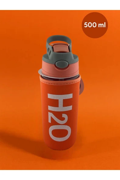 Tohana H2o Kılıflı Pipetli Cam Matara 500 ML ürün görseli 1