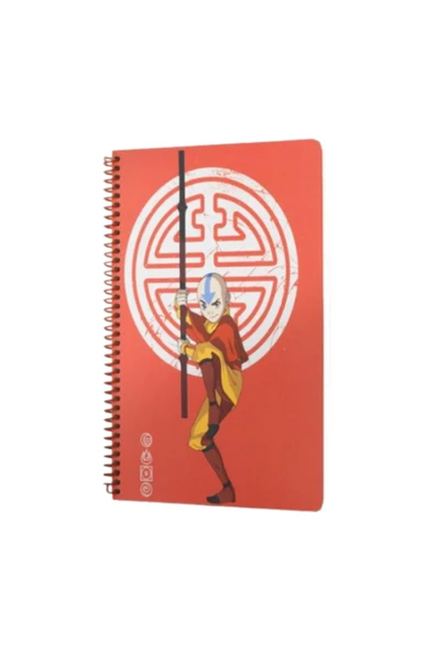 Spiralli Defter Avatar Aang Kırmızı Çizgili Defter 80 YP 17x24 DFT-388616 ürün görseli 1