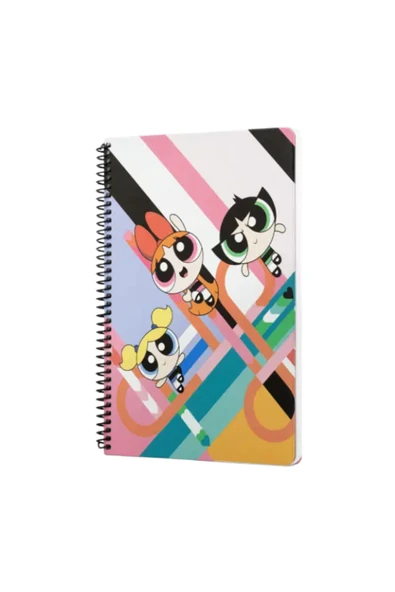 Spiralli Defter The Powerpuff Girls Pembe Çizgili Defter 80 YP 17x24 DFT-388470 ürün görseli 1