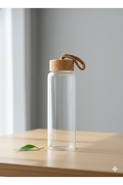 H2O Bambu Kapaklı Matara 500 ML Promo ürün görseli 1
