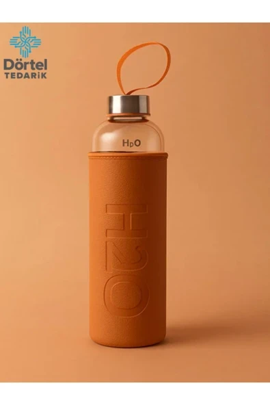 Tohana H2o Deri Kılıflı Cam Matara 500 ML ürün görseli 1