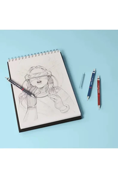 Rotring Okul Seti Tikky Retro 0.7+Min Silgi Hediyeli Mavi - Resim 3