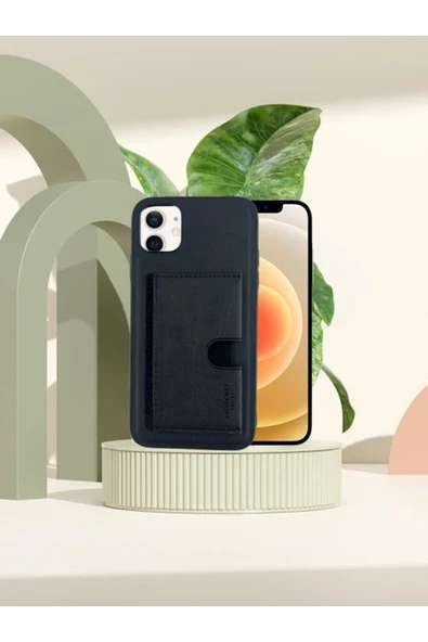 DEERDERİ İphone Hakiki Deri Dikişli Karlıklı Standlı Kılıf Iphone 11 ürün görseli 1