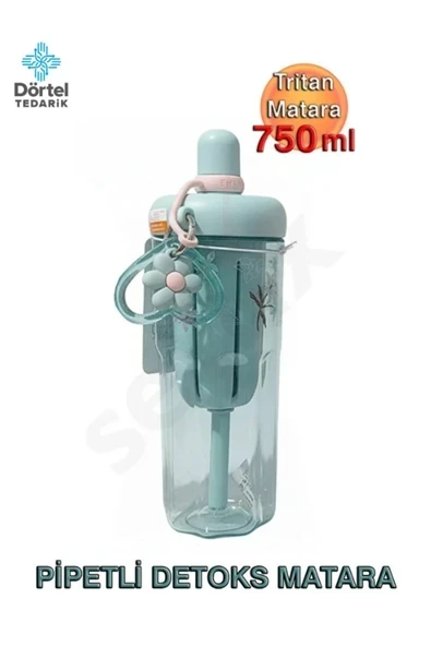 Tohana H2O Pipetli Tritan Detoks Matara - 750ml ürün görseli 1