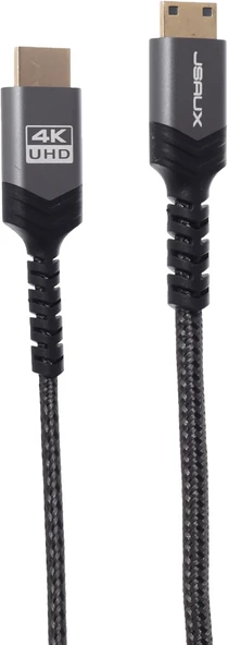 JSAUX CV0026 Mini HDMI - HDMI Kablosu 1,8 Metre, Yüksek Hızlı 4K@60Hz HDMI 2.0 Naylon Örgülü Kablo, Kamera, Video Kamera, Tablet, Grafik/Ekran Kartı, Dizüstü Bilgisayar 4,5M ürün görseli 1