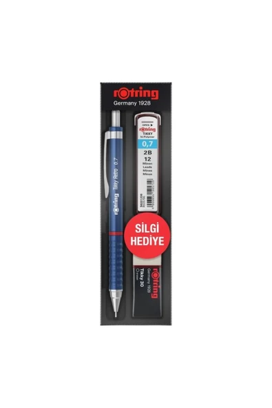 Rotring Okul Seti Tikky Retro 0.7+Min Silgi Hediyeli Mavi ürün görseli 1