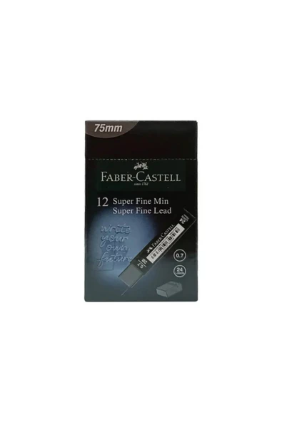 Süper Fine Kurşun Kalem Ucu (Min) T. Black 0.7mm 2B 75mm 24 Lü Tüp x 12 Li Kutu ürün görseli 1