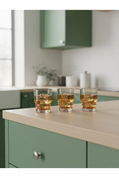 Dörtel Tedarik Sky Kokteyl Bardağı 3'lü Set İç İçe Giren Yer Kaplamayan Tasarım 350 ML ürün görseli 1