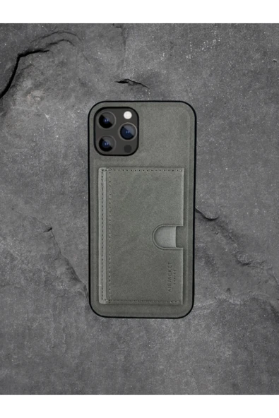 Kartlıklı Tutacaklı İphone Hakiki Deri Koruyucu Kılıf Iphone 15 Pro ürün görseli 1