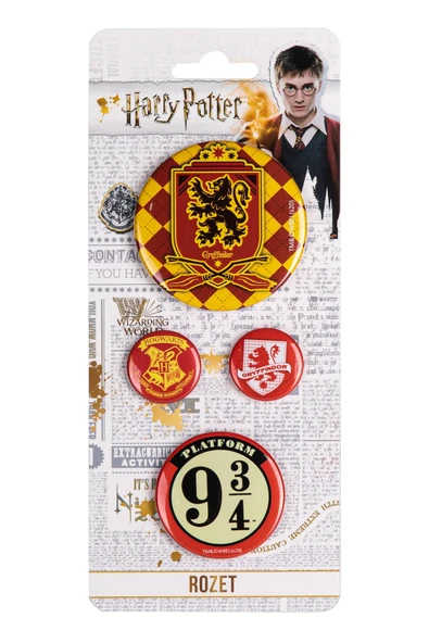 Rozet & Broş Harry Potter Gryffindor 4 Adet Warnerbros. Lisanslı ürün görseli 1