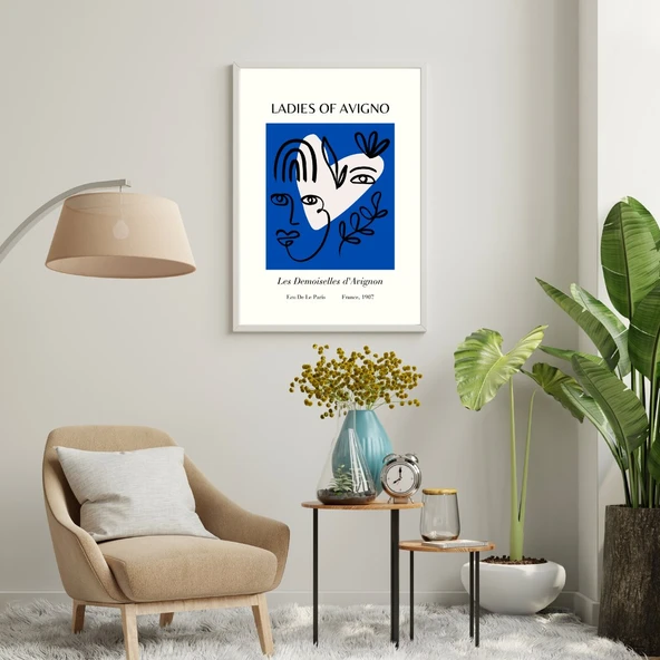 Picasso Duvar Tablosu Çerçeveli 3'lü Set Beyaz Renk 35 x 50 Boyut/Ebat ürün görseli 1