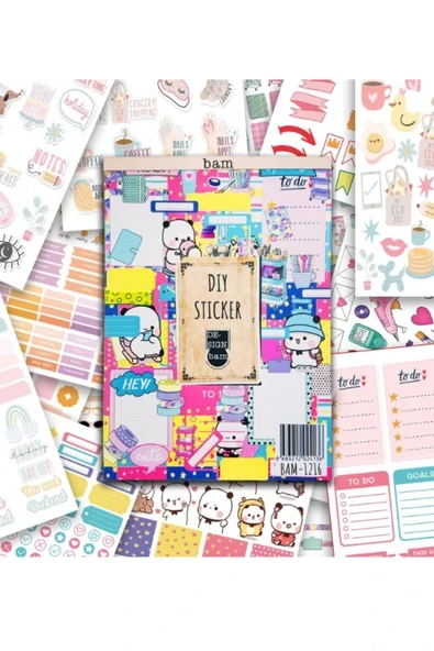 Girl Power My DIY Sticker Book 24 * 17 cm 16 Sayfa Özel Tasarım Rengarenk Sticker Kitabı ürün görseli 1