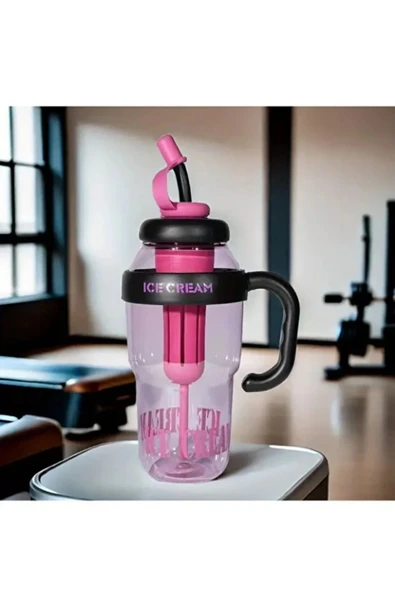Dörtel Tedarik Bıgmug Ice Cream Tritan Pipetli Suluk Detoks Matara 1300 ML ürün görseli 1